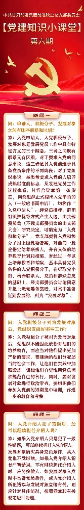党建知识小课堂第六期